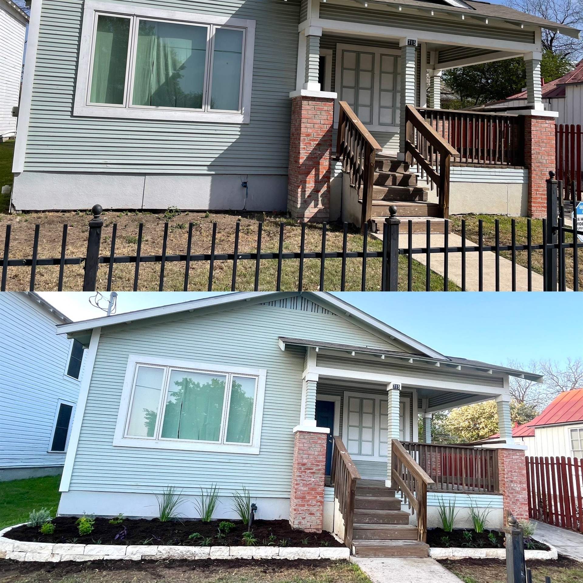 Combined before and after comparison